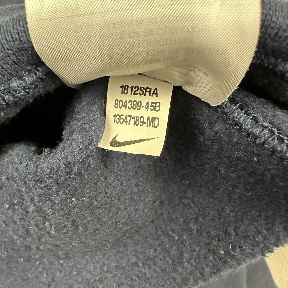 Nike Hoodie Men Medium Blue Solid Full Zip Training Sweatshir Swoosh Pockets M - Picture 6 of 10